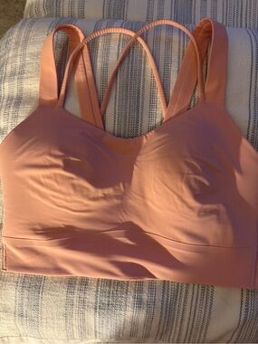 Lululemon Athletica Double Padded Strap Sport Bra in Peach